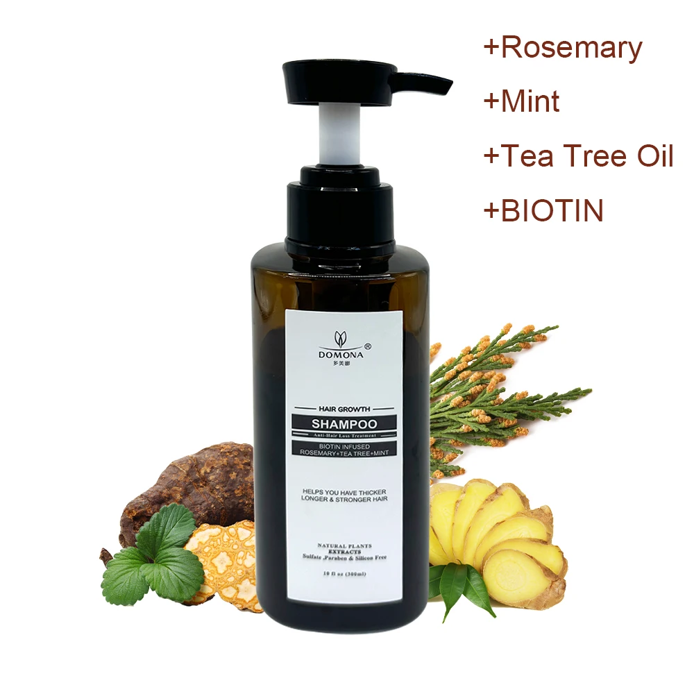 Popular Hair Growth Set Products Rosemary Castor Oil Anti Hair Fall Control Ginger Shampoo & Conditioner & Herbal Essence Oil