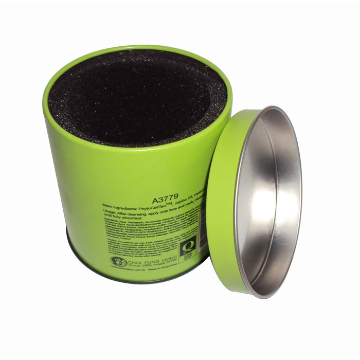 Salable Round Metal Tins Containers Custom Printed Refillable Cosmetic Cream Jar Moisturizing Cream Tin Box