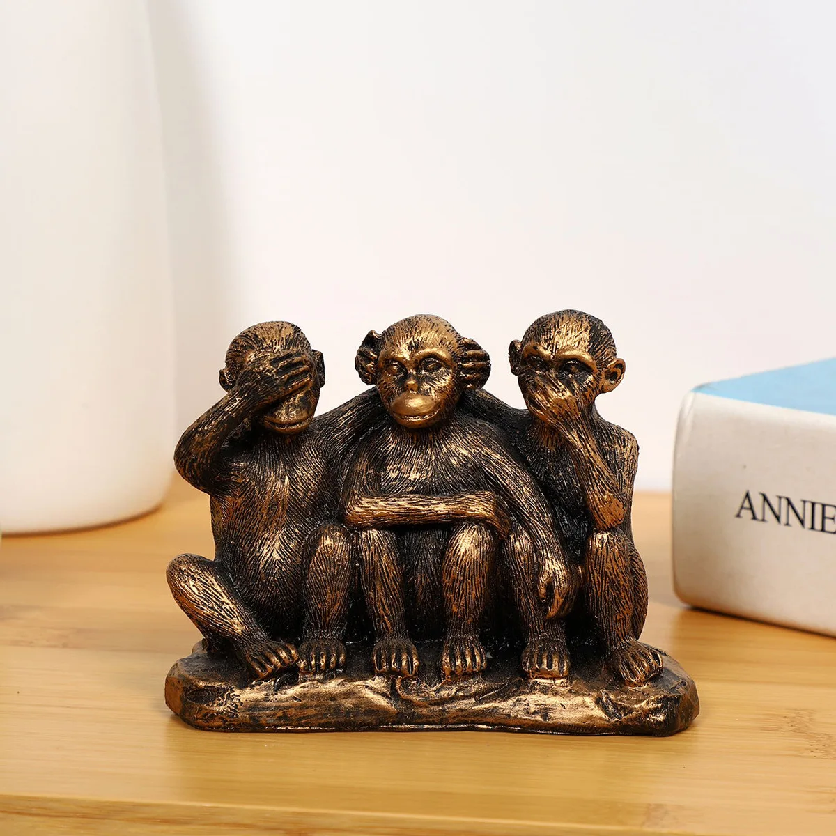 Resin Crafts Decoration Three Disjointed Monkey Sculpture Office Garden Garden Decoration Resin Office