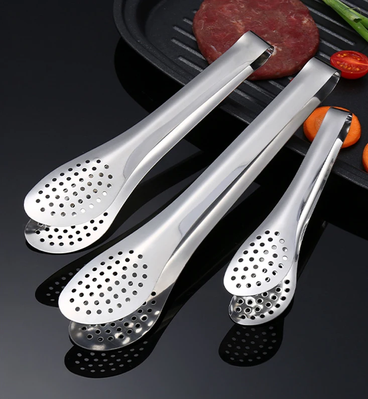 Syh411 Stainless Steel Food Clamp Barbecue Buffet Meal Clip Steak Meal Clip Commercial Tongs Bread Spicy Food Grabb Kitchenware