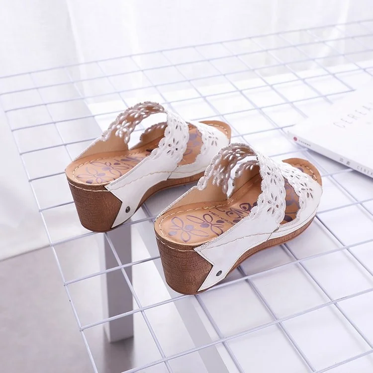 Women Shoes Casual Flowers Hollow Hook Loop Sandals