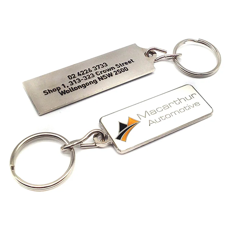 High Quality Wholesale Make Your Own Logo Metal Key Chain Aluminium Keychain Custom Die Cut Keychains