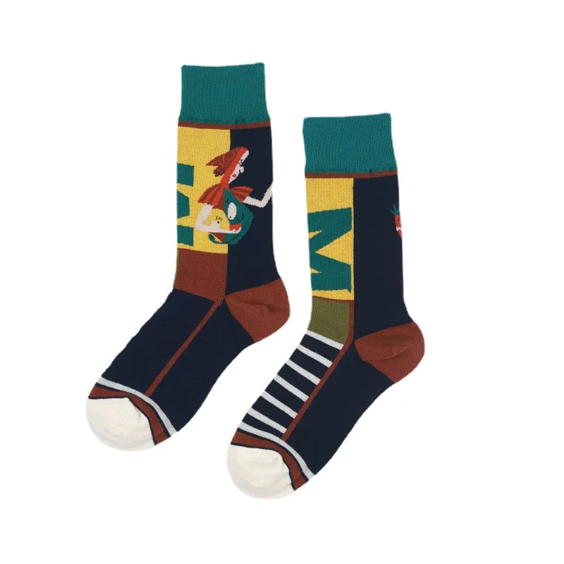 200N женские модные носки в счастливом стиле