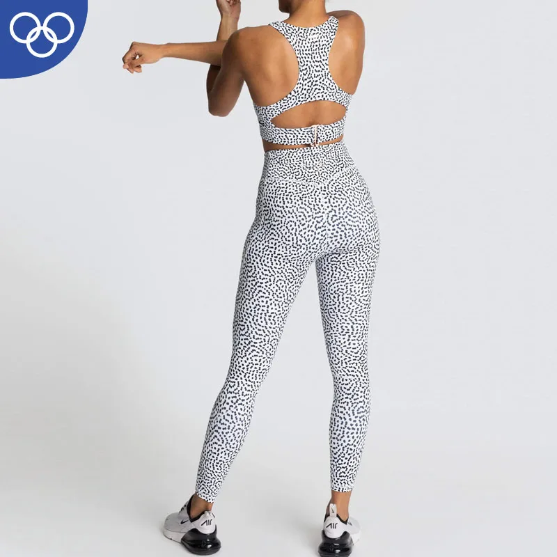 2021 Custom patterns yoga wear fitness high waist ankle length pants running leggings woman
