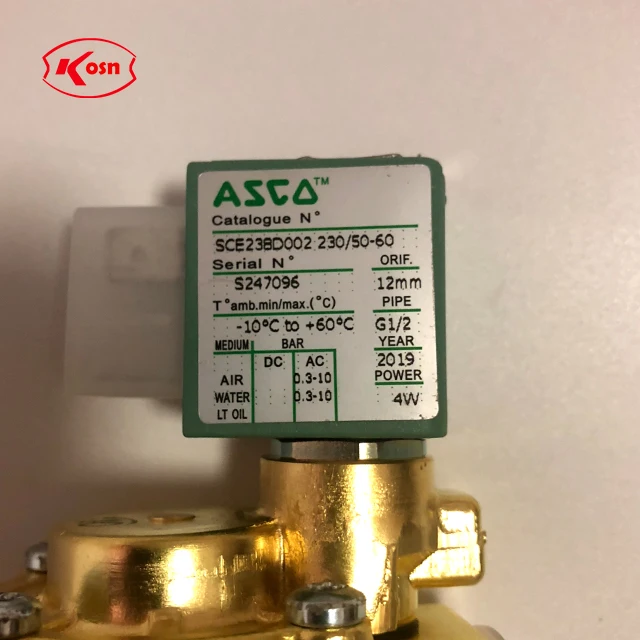 238 двухходовые клапаны ASCO G1/2 230V для электромагнитных клапанов с автоматическим управлением SCE238D002