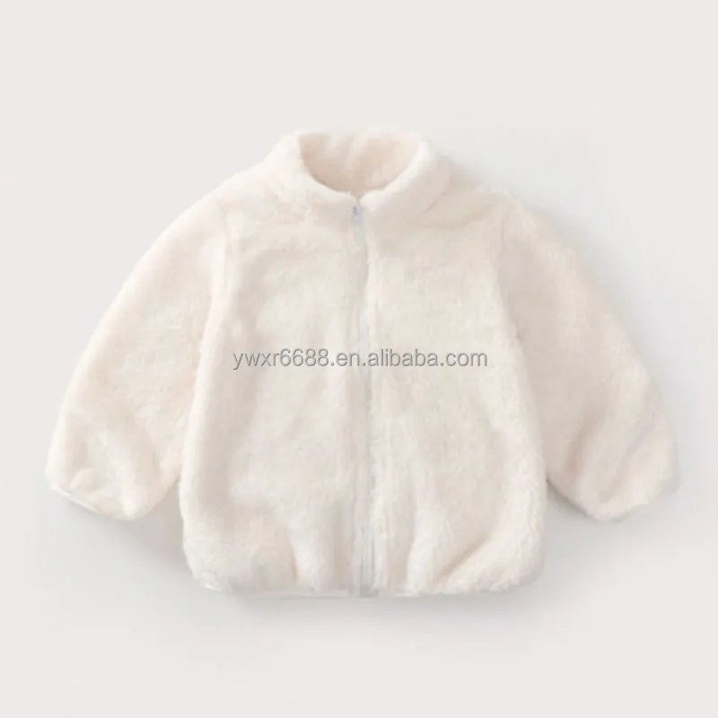 Ready to ship Winter kids fleece sweatshirt jacket Multi color warm girl coat wholesale fleece jacket for kids