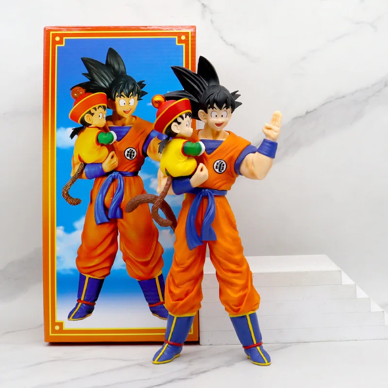 Zealed Newest 30cm Dragonballs Z Japanese Anime GK DBZ Goku Gohan Father and Son Action Figure PVC Model Toy For Gifts