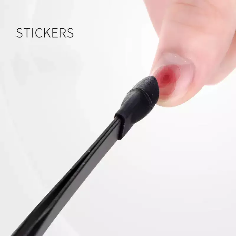 Wholesale Stainless Steel Nail Art Tool 2 In1 Nail Tweezers With Silicone Pressing Head For Nail Sticker & Rhinestones