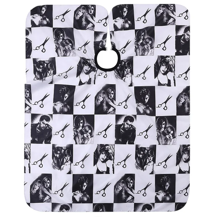 Factory Supplying Haircut Cloth Barber Apron With Elastic Neck Closure