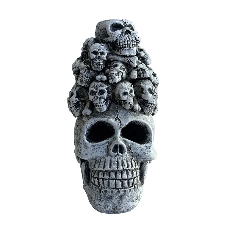 Aquarium Decor Resin Skulls Hide cave Fish Tank Ornament With Air Pump