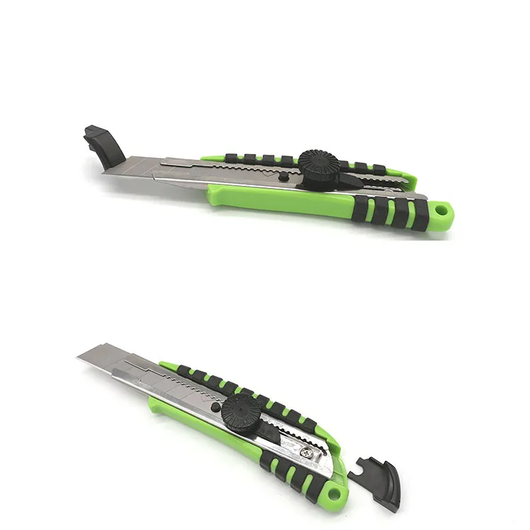 
Auto lock 18mm retractable utility knife soft rubber handle utility knife 