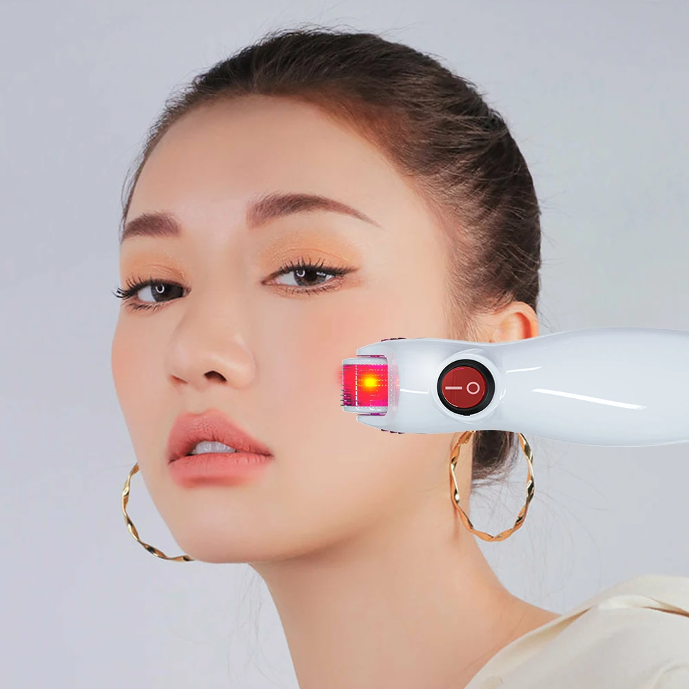 Заводская светодиодная фотонная терапия OstarBeauty с красным светом, вибрационная микро-игла, дермароллер для лица, сменная игла 540 600