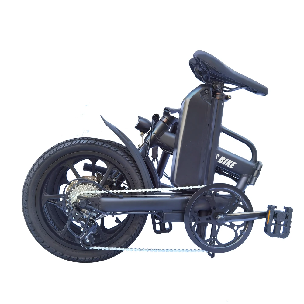  Adult Folding Electric Moped Bike Variable Speed Foldable E-bike 16 Inch
