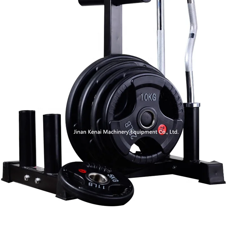 black tri grip rubber plates for Weight Lifting Gym