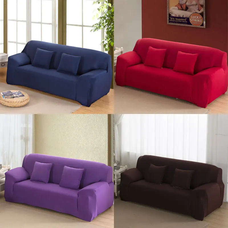 Hot sale plain elastic sofa cover sofa cover furniture solid color three seat sofa cover