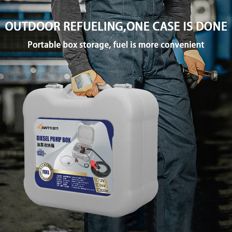 Cavitt Portable Fuel Pump 220V Diesel Pump Box Fuel Pump Set With Explosion-Proof Tubes And Self-sealing Gun
