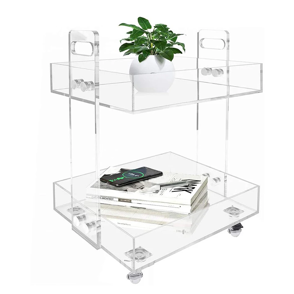 3-х уровневая тележка для напитков прозрачный акриловый Lucite бар с