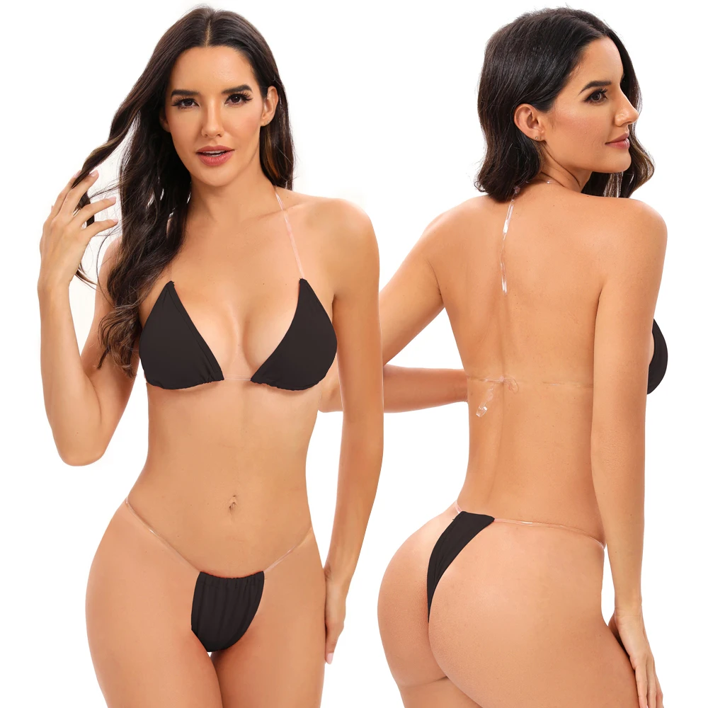 extreme sexy black mature  women in tiny  two piece g string thong bikini