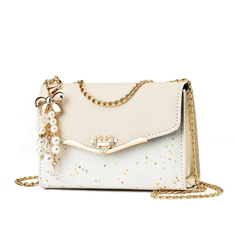 women bag 2024 Wholesale Golden Chain Strap Ladies Designer Bags Messenger Girls Fashion Confetti Purse Handbag women bolsa bag