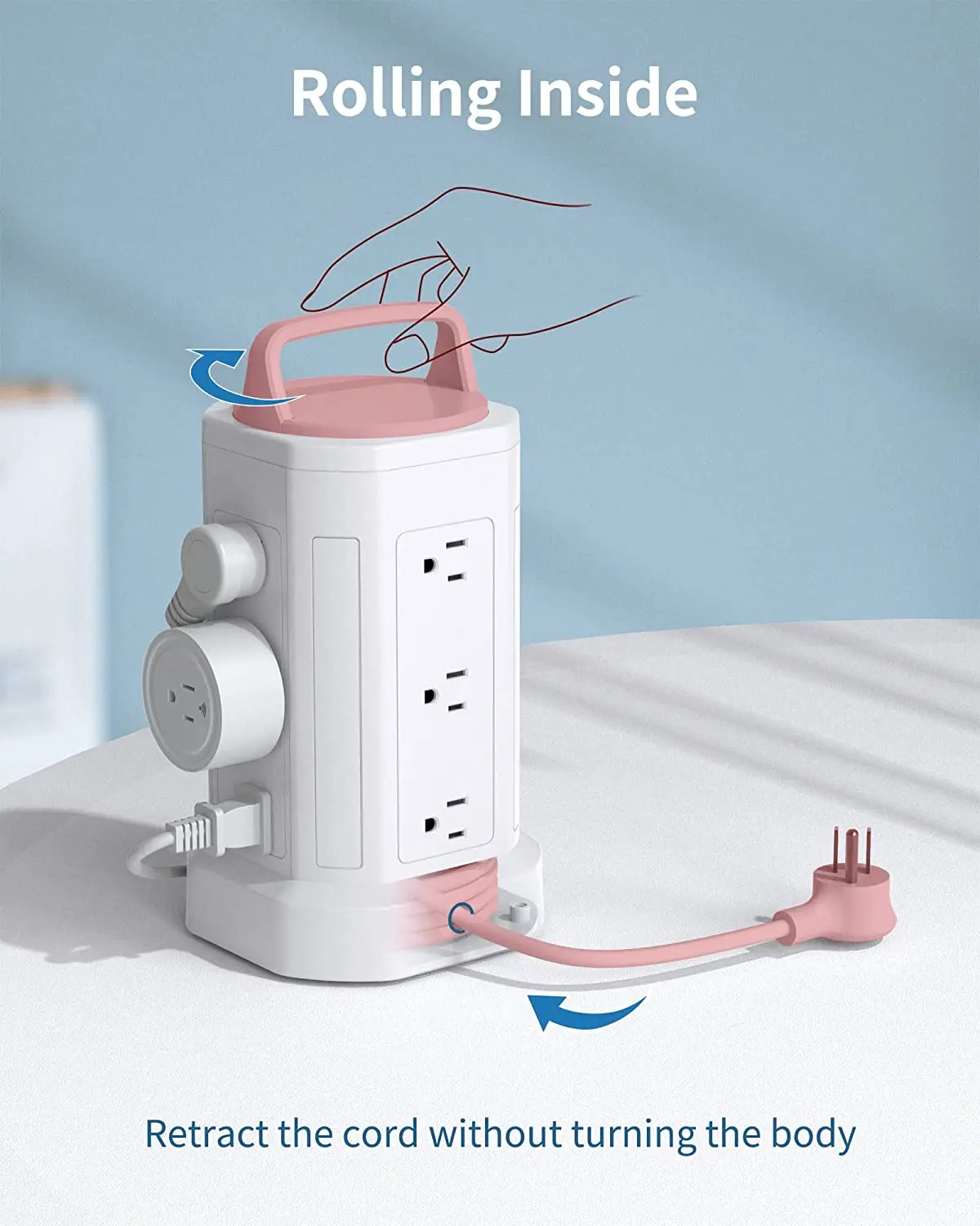Superdanny US table mount multi plug usb socket outlet extender surge protector power strip with usb