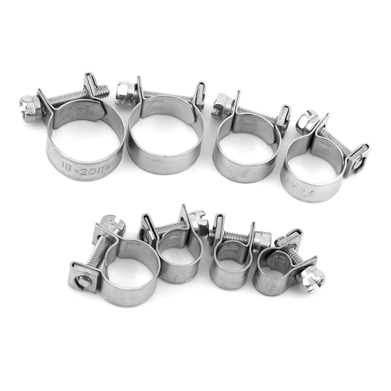 3 axis welding Metric and Inch stainless steel band metal gas hose clamp