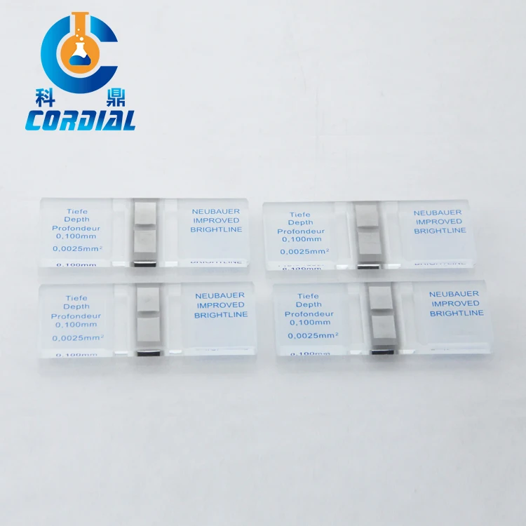 7301 CORDIAL blood cell counting chamber Hemocytometer Blood count board with bright line for lab study