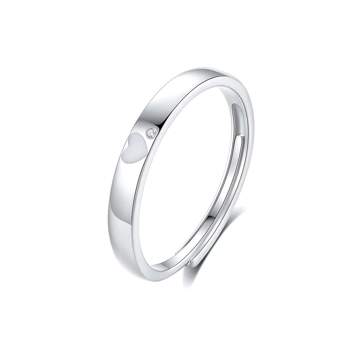 Adjustable Love Luminous s925 Silver Ring Classic Couple Style for Unisex Gift for Girlfriend Rings