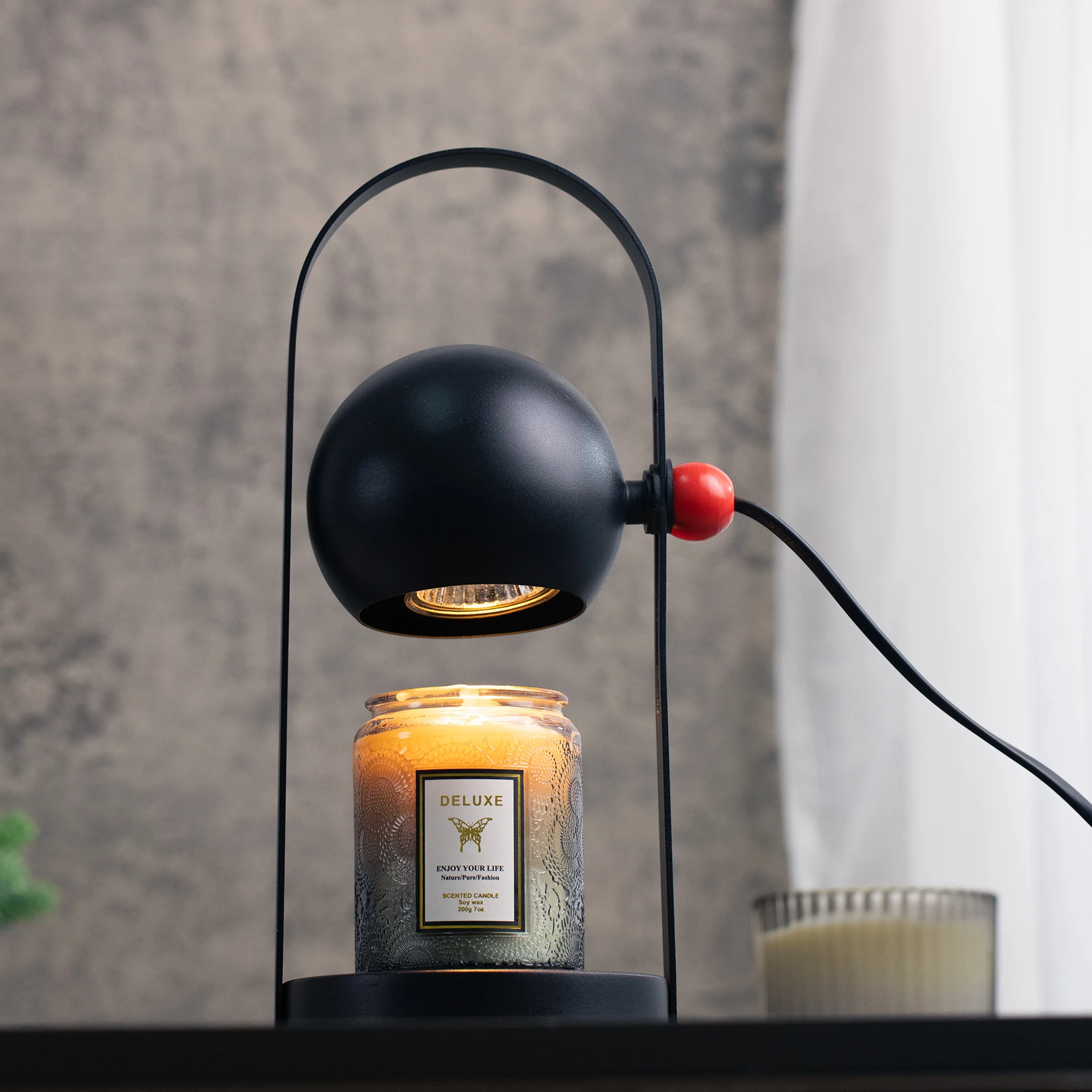 Ecommerce platform Home Decor Timer Wax Warmer Lamp Bedside Adjustable Height Dimmer 120V Electric Candle Warmer Lamp for Woman