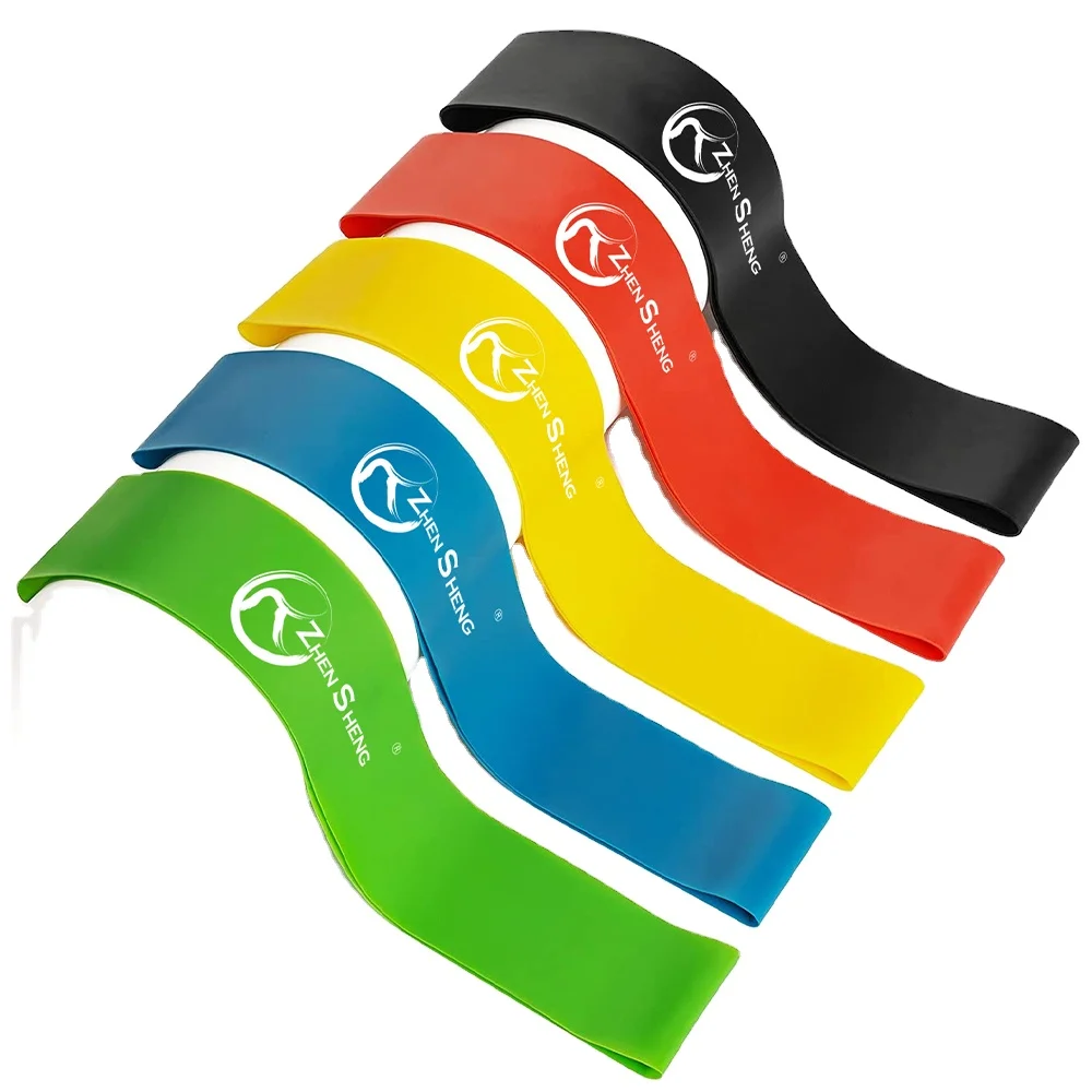 Zhensheng Brand New Custom printed Short Mini Elastic Hip Leg Exercise resistance loop bands workout