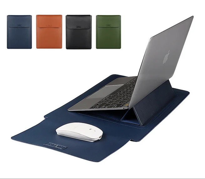 
Micani PU Leather Sleeve Case For Laptop Leather Stand Cover Portable Notebook Protector Bag 