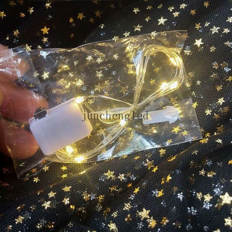 1M 2M 3M LED Fairy Lights Copper Button Battery LED Cork Copper Wire String Lights for Home Decoration