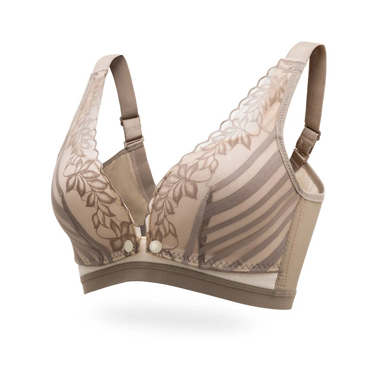 Производитель, кружевной бюстгальтер для грудного вскармливания, сетчатый бюстгальтер для беременных женщин, бюстгальтер с четырьмя крючками и V-образным вырезом для беременных