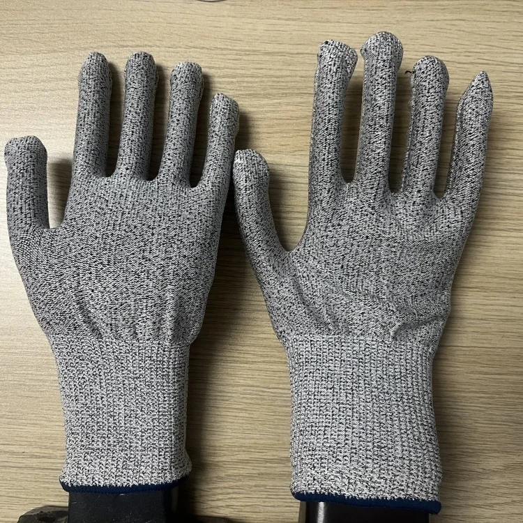 Level 5  Hppe Liner Cut Resistant Industry Working Knitted Gloves