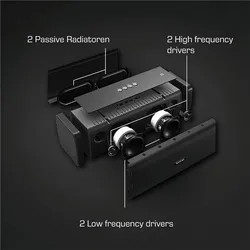 Newest products classical  black Digital FM Radio 2 Way Stereo Sound bt portable speakers