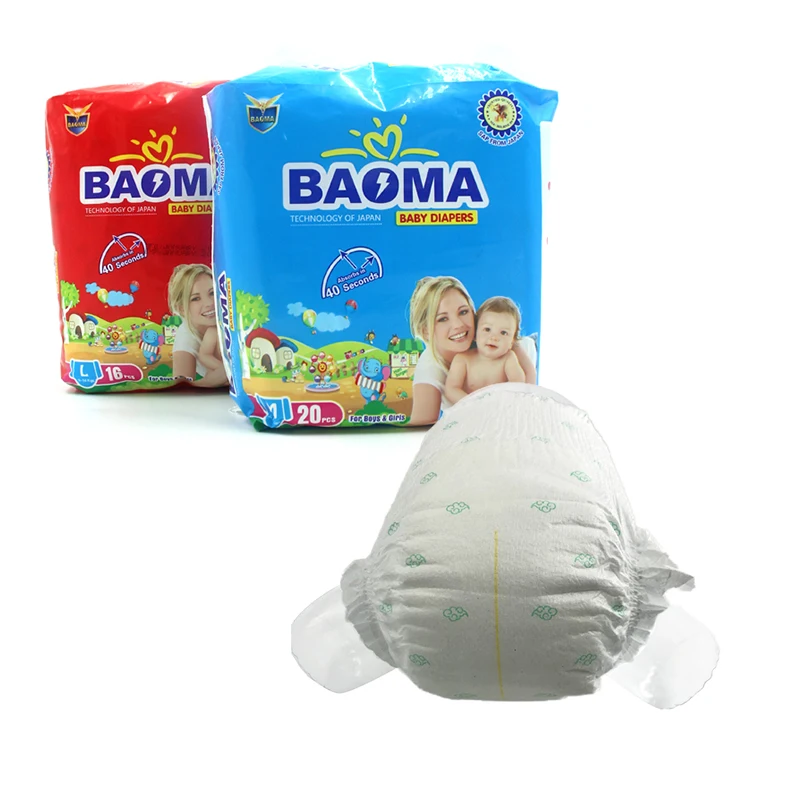 BAOMA Brand Bangladesh SAP Core Baby Diapers/ Nappies Pants Manufactures in China