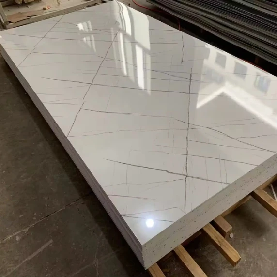 Hot Selling Strong Fireproof Pvc Ceiling Panel Acrylic Big Size 1220x2900mm 3d Pvc Marble Sheet