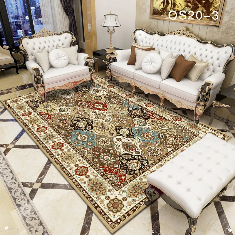 Turkish Persian kilim polyester  jacquard chenille digital printed rug