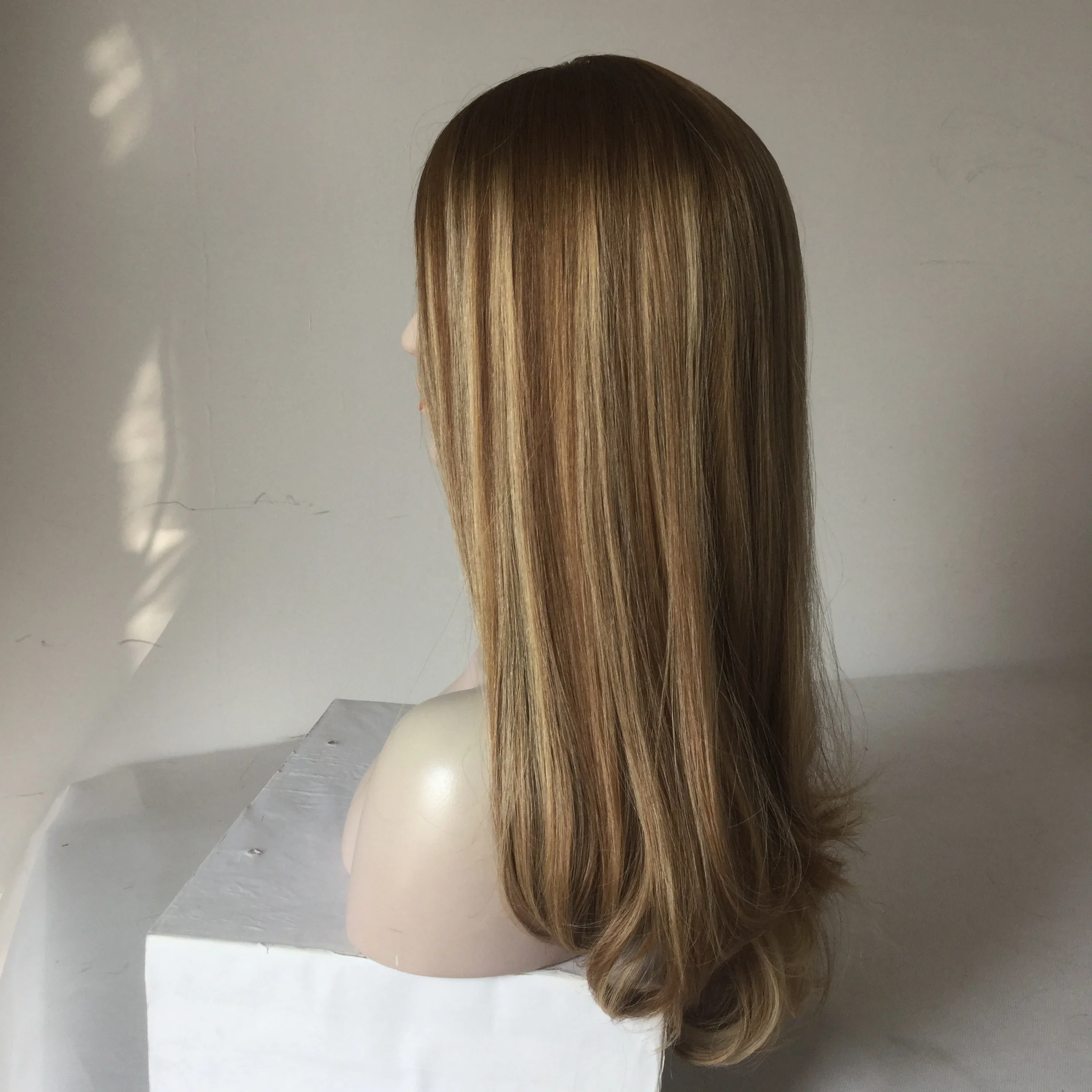 LX18  Certified Top Lace Wig Multidirectional  Skin Top virgin human  European hair Jewish Kosher wigs Manufactural