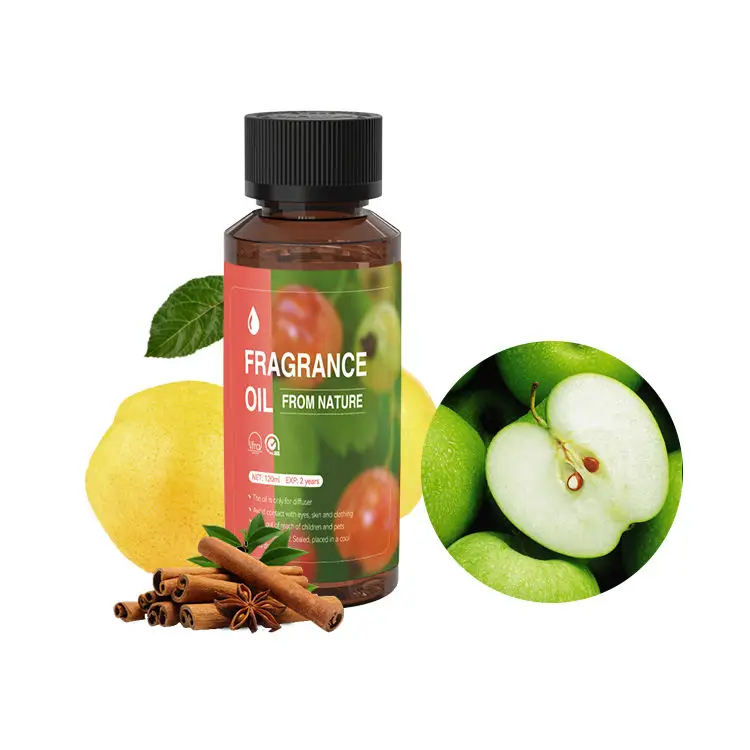 Free Sample Highly- Concentrated Bulk Food Smell Apple Flavor Fragrance Oil Concentrate Pure Essential Oil Refill For Diffuser
