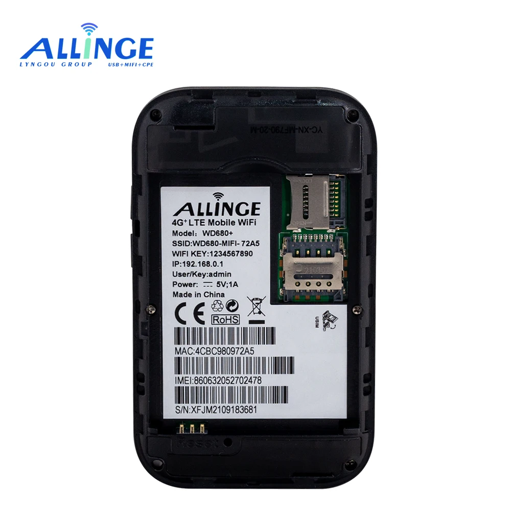 ALLINGE MDZ030 WD680+ Unlocked Mobile Hotspot 4G LTE  Wireless Router with Sim Card Slot