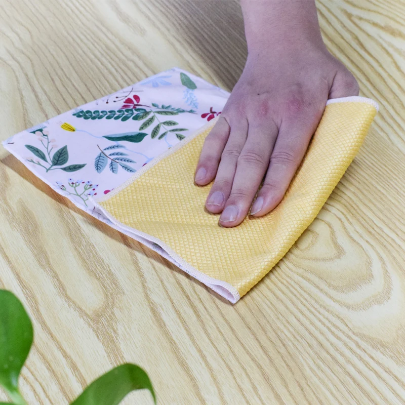 Распродажа 2021, моющееся неодноразовое кухонное полотенце с принтом, хлопчатобумажное полотенце