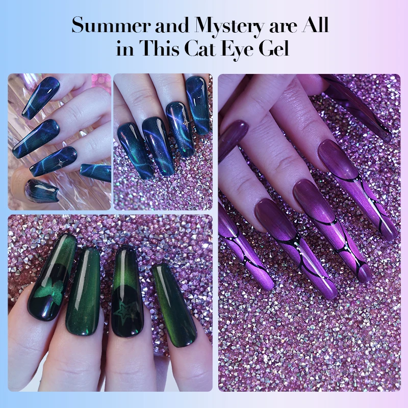 R S Nail Best Selling  24 Colors Summer Cat Eyes Gel Polish 15g MSDS Uv Nail Gel Polish Adhesive Nail Glue Uv Gel Supplies
