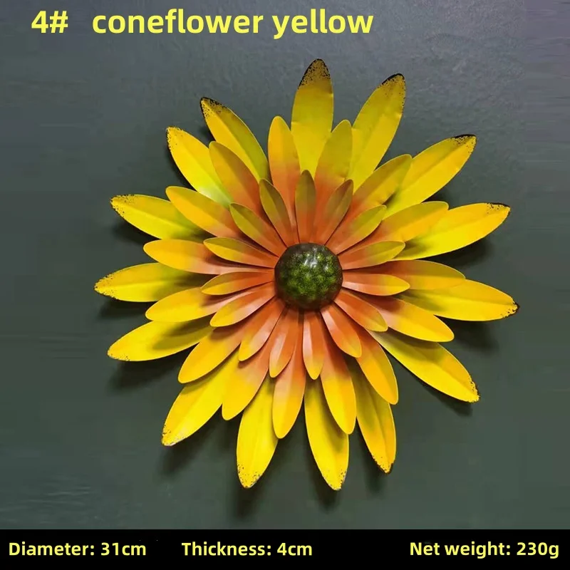 wholesale American Garden Entrance Wall Hanging Outdoor Iron Flower Creative Home Wall Decor Sunflower Kindergarten Decoration
