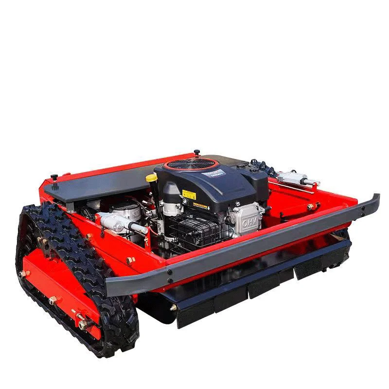 rubber crawler robot Gasoline Self Propelled Garden remote control Lawn Mower for sale