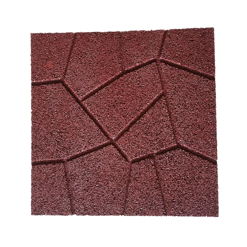 Garden Paving Bricks Two-sided garden rubber paver Outdoor pattern rubber brick Rubber floor tile