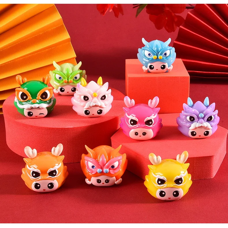 Creative Cute Dragon New Year Small Decoration Doll DIY Figurine Car Ornaments