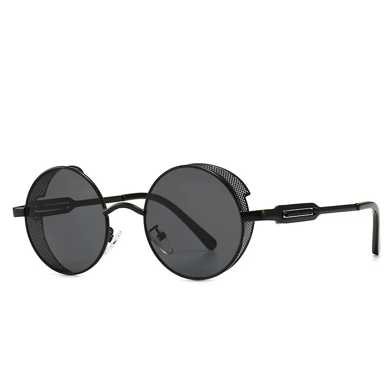 LJ2139 fashion round vintage steam punk sunglasses uv400 protection man hot selling stock sun shades 2022