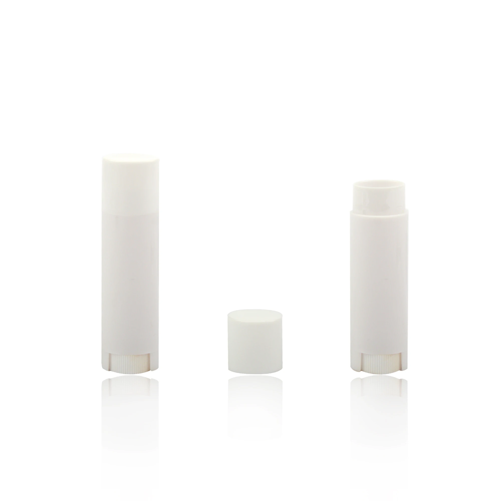 Hote Sale Simple 5g Oval Lip Balm Tube Packaging In White PP Material Plastic Small Deodorant Lipstick Container Direct Filling