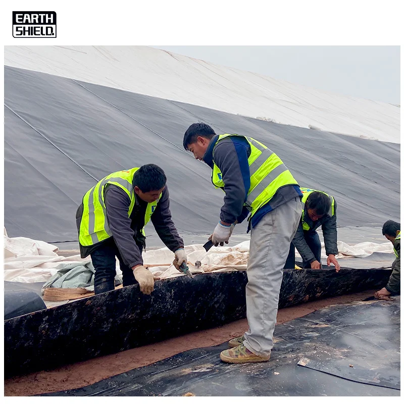 1.2mm HDPE Geomembrane Liner For Mining and  Biogas Project