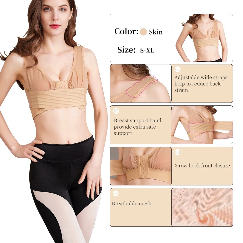 S-SHAPER Post Surgery Sculptwear Shapewear Bra Liposuction Filling Shapers Extracting Transferred Fat Postoperative Recovery Bra